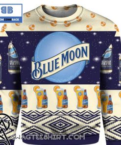 Blue Moon Belgian White Beer Christmas 3D Sweater