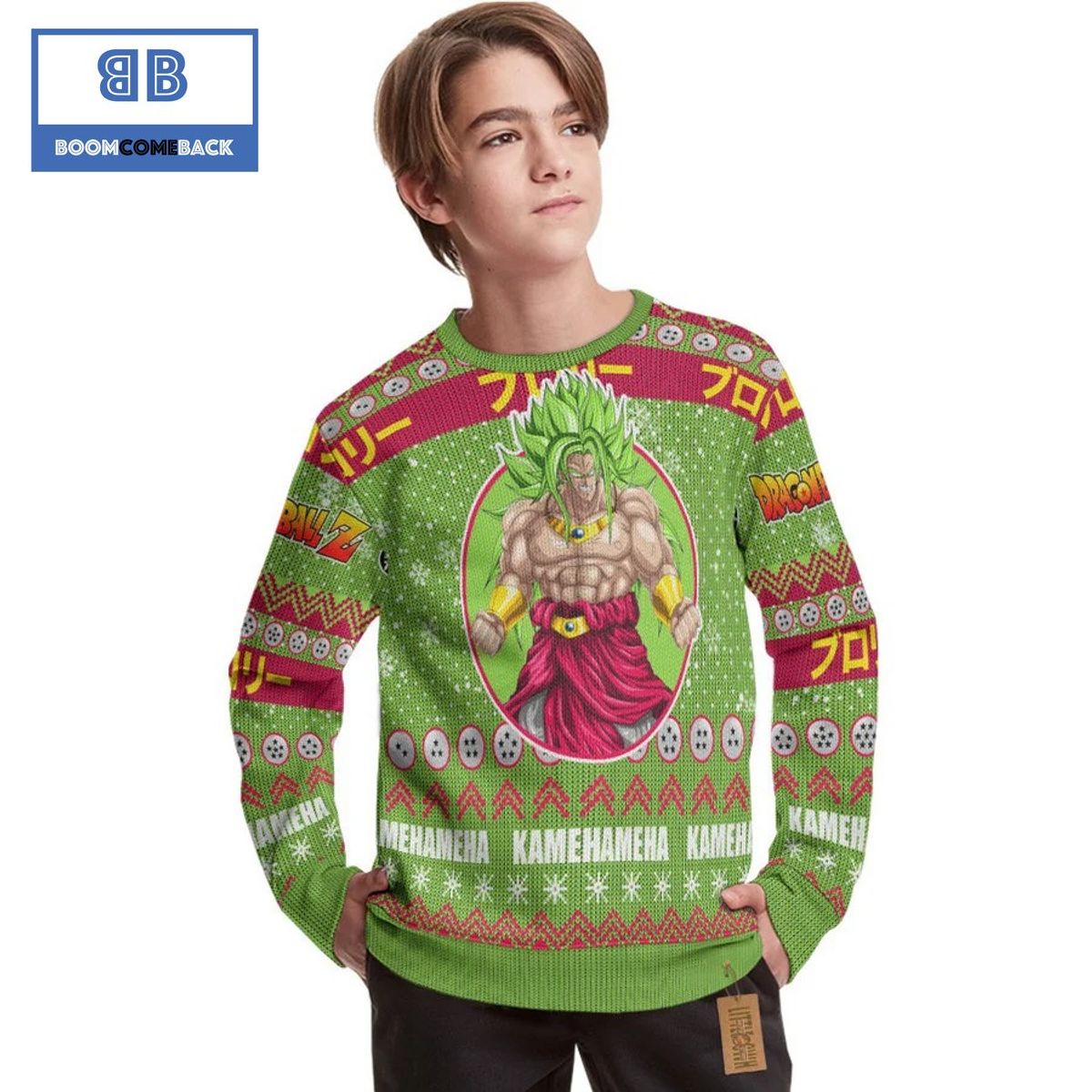 Broly Super Saiyan Dragon Ball Anime Christmas Custom Knitted 3D Sweater