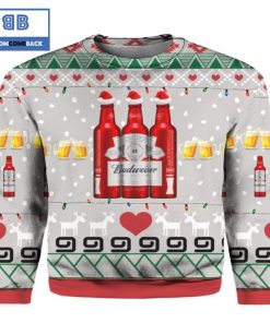 budweiser beer christmas 3d sweater 2 X0z7r