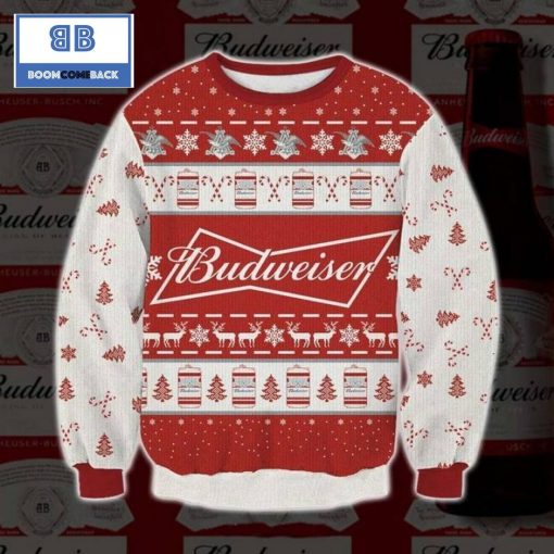 Budweiser Christmas Pattern 3D Sweater