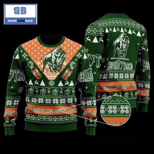 Buffalo Trace Bourbon Whisky Christmas Dark Green 3D Sweater