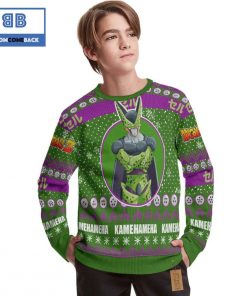 cell dragon ball anime christmas custom knitted 3d sweater 2 QPhIQ
