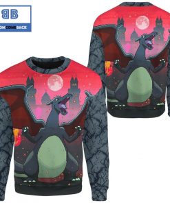Charizard Pixel Pokemon Anime Christmas 3D Sweatshirt