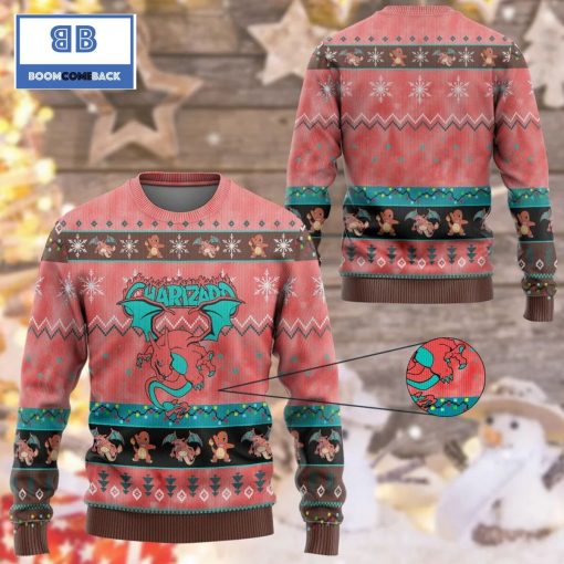 Charizard Pokemon Anime Custom Imitation Knitted Christmas 3d Sweater