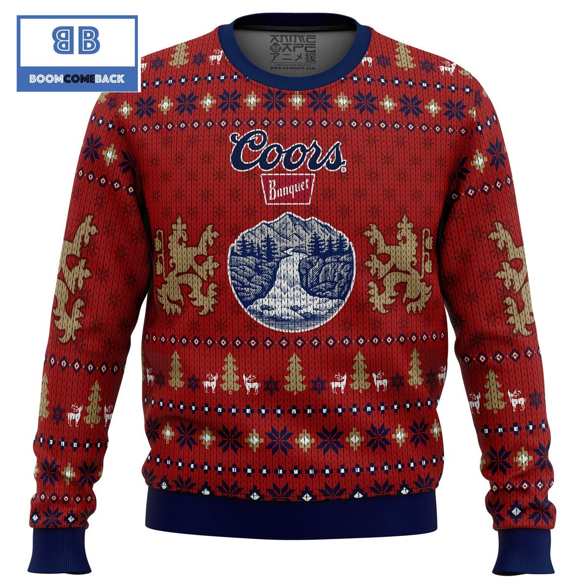Coors Banquet Beer Christmas Red 3D Sweater