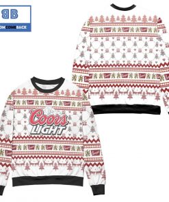 coors light beer gift and pine tree pattern christmas 3d sweater 2 wxlVV