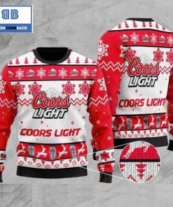 coors light beer snowflakes pattern christmas 3d sweater 3 xWjTt