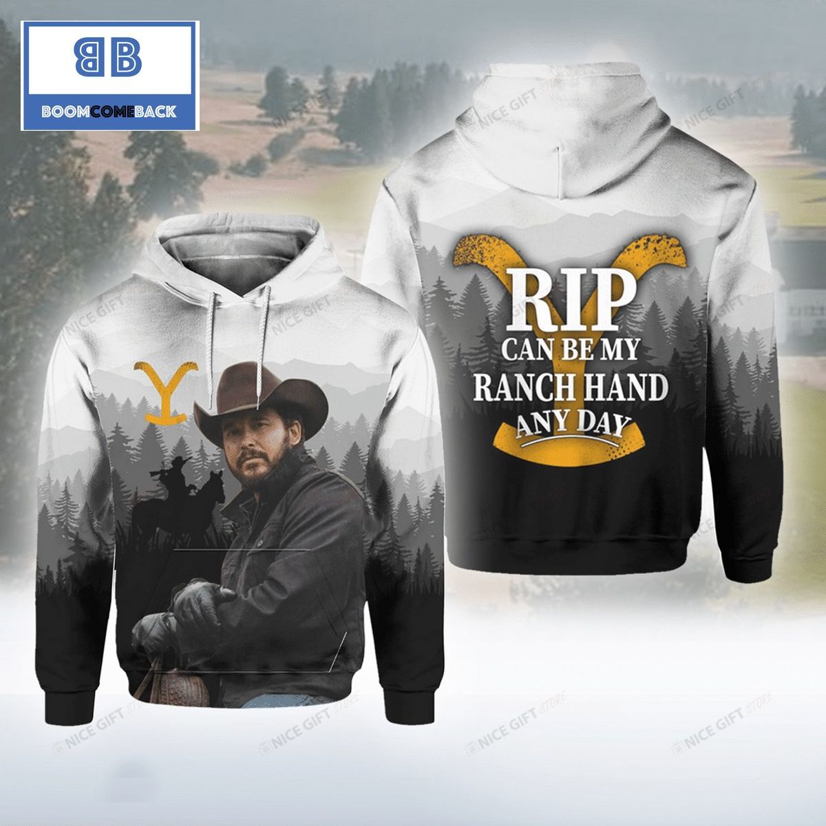 Cowboy Rip Can Be My Ranch Hand Any Day 3D Hoodie