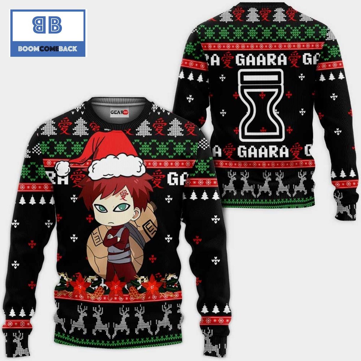 Cute Satan Gaara Naruto Anime Ugly Christmas Sweater