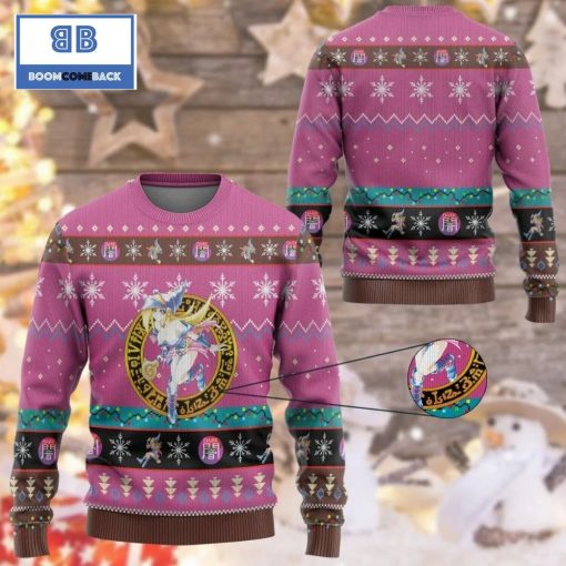 Dark Magician Girl Yu Gi Oh Anime Custom Imitation Knitted Christmas 3d Sweater