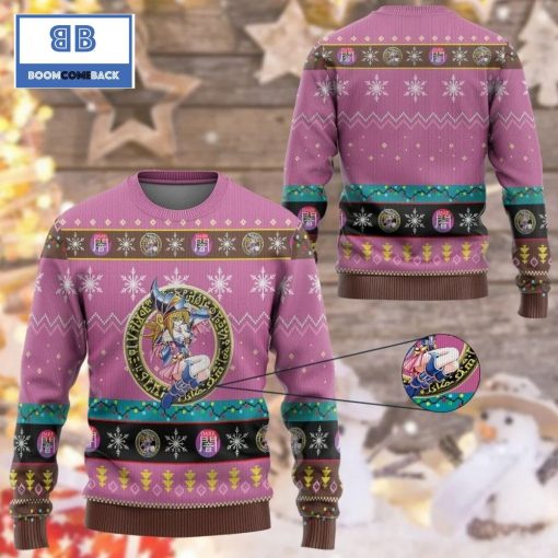 Dark Magician Girl Yu Gi Oh Anime Custom Imitation Knitted Ugly Christmas Sweater