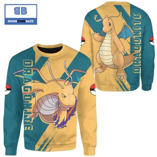 Dragonite Pokemon Anime Christmas 3D Sweatshirt
