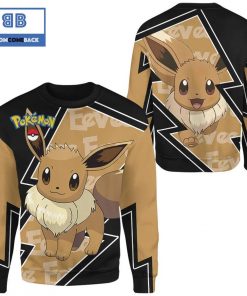 Eevee Pokemon Anime 3D Christmas Sweatshirt