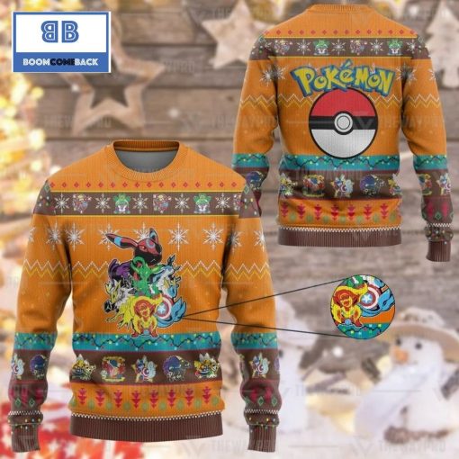 Eevengers Pokemon Anime Custom Imitation Knitted Christmas Ugly Sweater