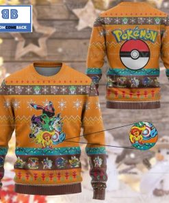 eevengers pokemon anime custom imitation knitted christmas ugly sweater 2 sUUSu