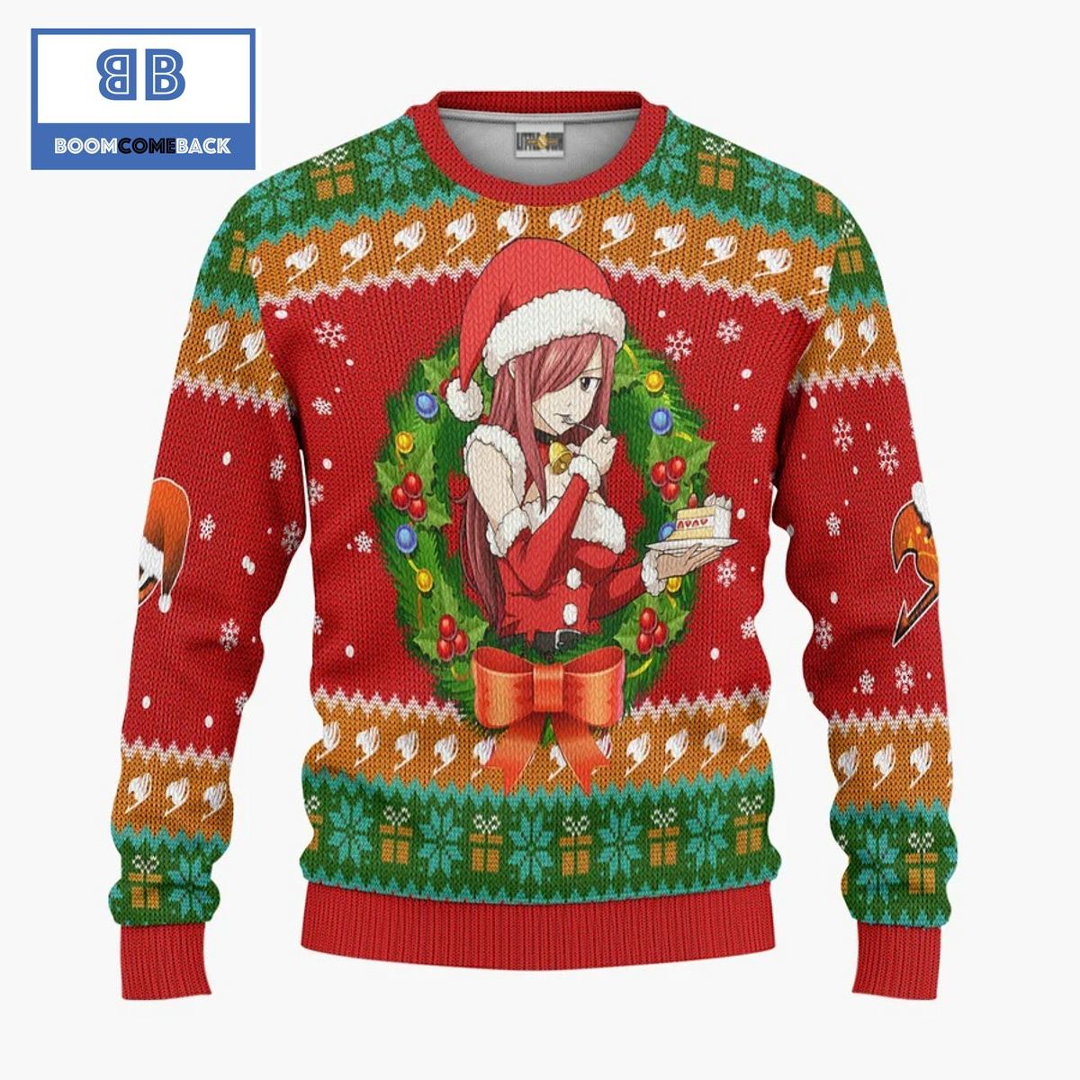Erza Scarlet Fairy Tails Anime Christmas Custom Knitted 3D Sweater
