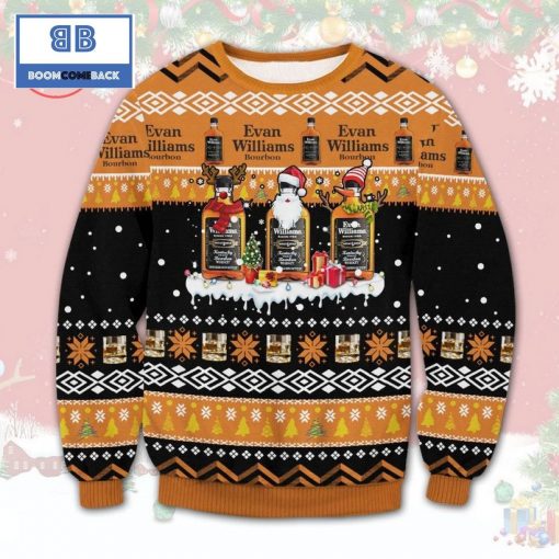Evan Williams Bourbon Whisky Christmas 3D Sweater
