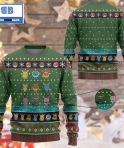 evolution pokemon anime custom imitation knitted ugly christmas sweater 2 MFxeT