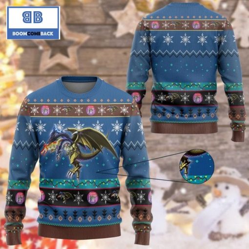 Five Headed Dragon Yu Gi Oh Anime Custom Imitation Knitted Ugly Christmas Sweater
