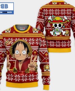 funny luffy one piece anime christmas 3d sweater 2 USRYb