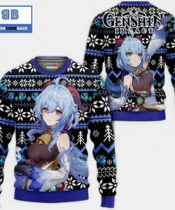 ganyu genshin impact anime christmas 3d sweater 2 GvOjA