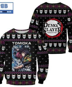 giyu tomioka kimetsu no yaiba anime ugly christmas purple sweater 3 Hk5xT