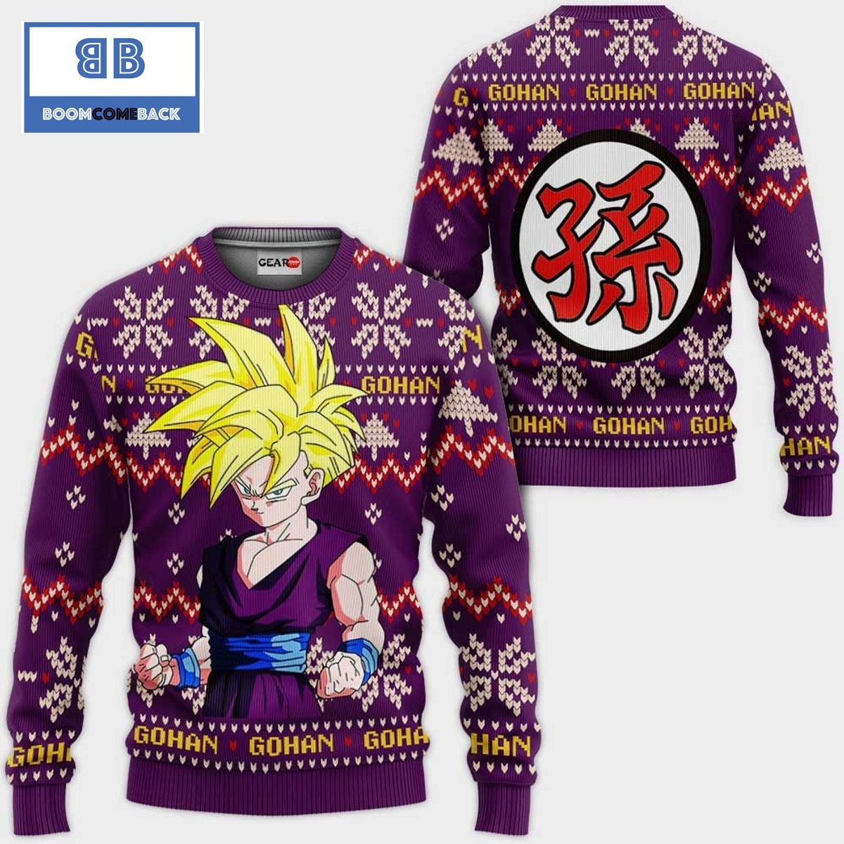 Gohan Super Saiyan Dragon Ball Anime Christmas 3D Sweater