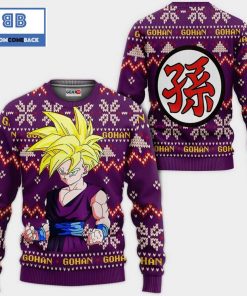 gohan super saiyan dragon ball anime christmas 3d sweater 2 SkaCw