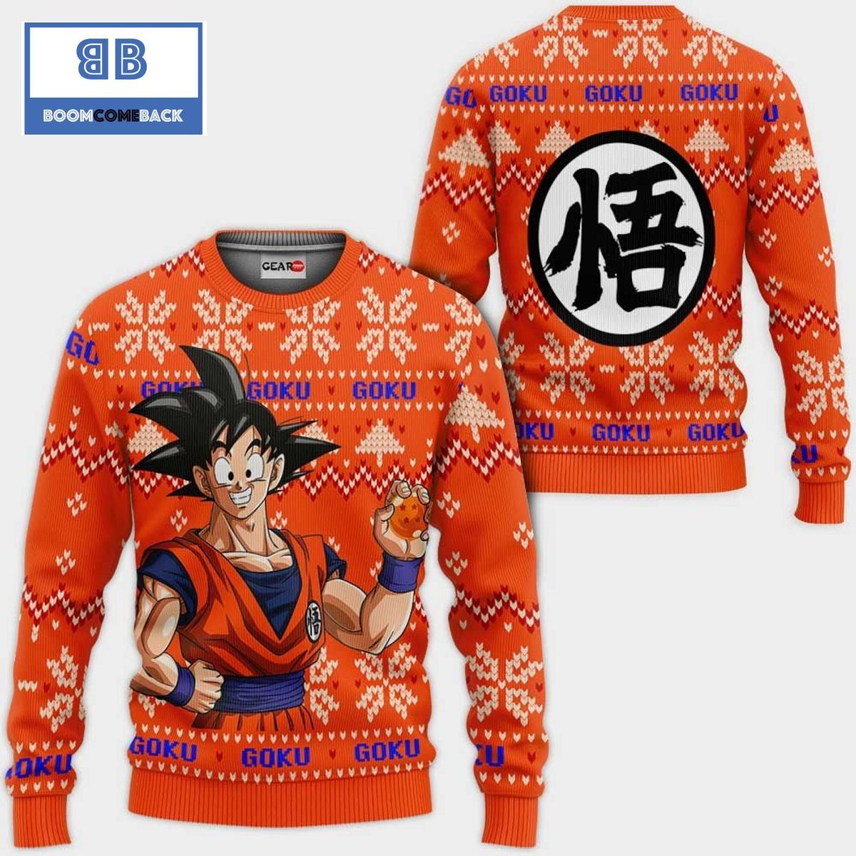 Goku Dragon Ball Anime Ugly Christmas Sweater