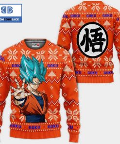 goku super saiyan blue dragon ball anime christmas 3d sweater 3 3WGmL