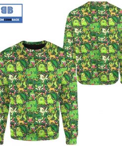 grass seamless pattern custom pokemon anime christmas 3d sweatshirt 2 18WAe