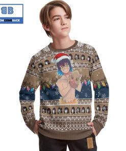 Inosuke Hashibira Demon Slayer Anime Christmas Custom Knitted 3D Sweater