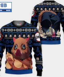 inosuke hashibira kimetsu no yaiba anime ugly christmas sweater 2 1LQFZ