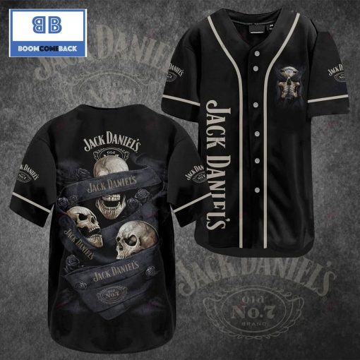 Jack Daniel’s Skull Baseball Jersey