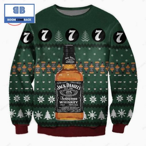 Jack Daniels Tennessee Whisky Christmas Green 3D Sweater