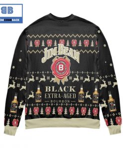 jim beam black extra aged bourbon reindeer pattern christmas 3d sweater 2 3CuMM