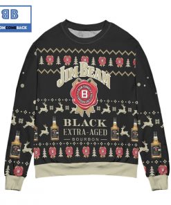 jim beam black extra aged bourbon reindeer pattern christmas 3d sweater 3 mdylq