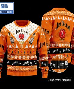 jim beam bourbon whisky christmas orange 3d sweater 2 M9QMu