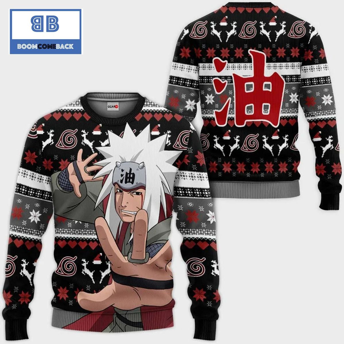 Jiraiya Naruto Anime Ugly Christmas Sweater