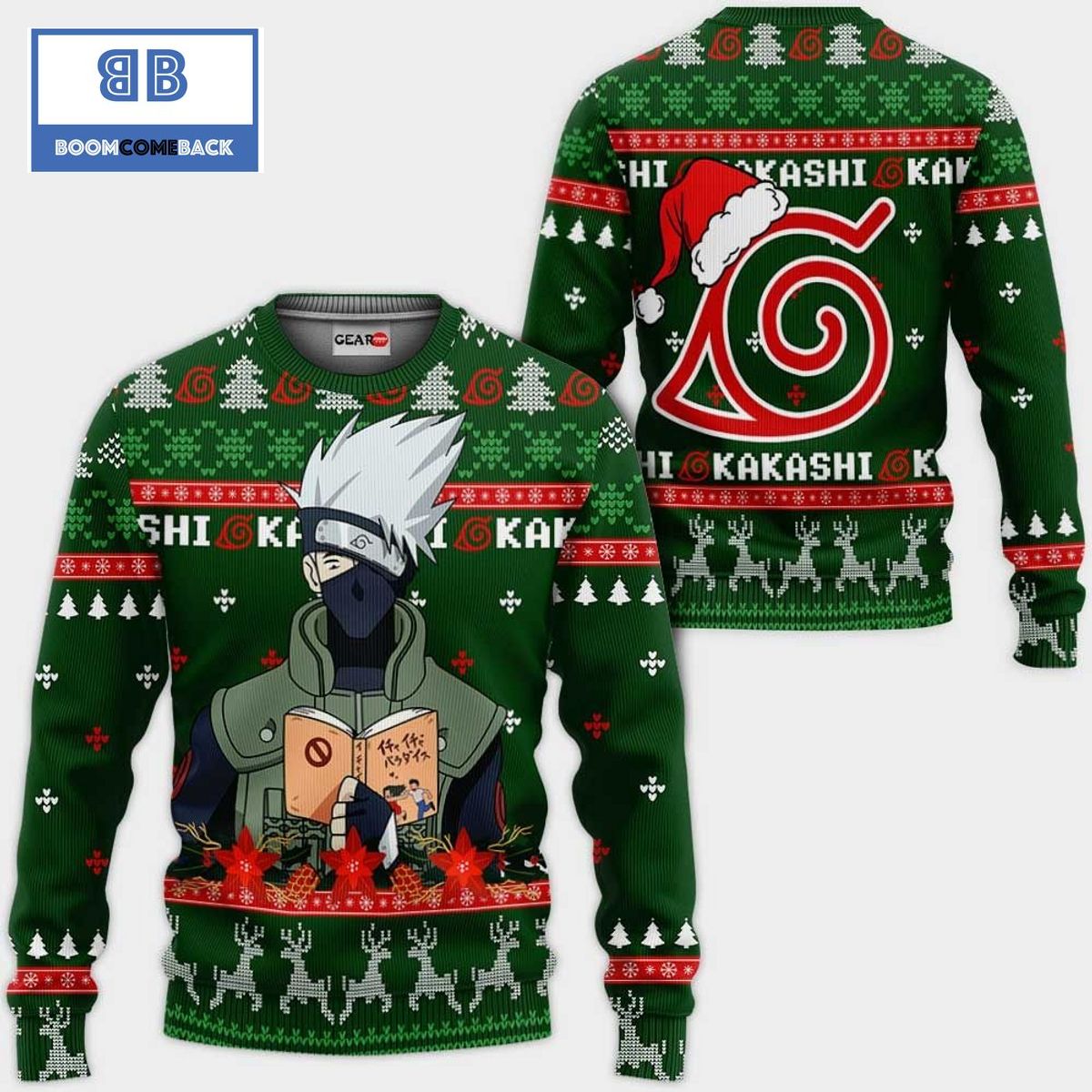 Kakashi Konoha Naruto Anime Ugly Christmas Sweater