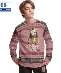 Kamado Nezuko Cute Demon Slayer Anime Christmas Custom Knitted 3D Sweater