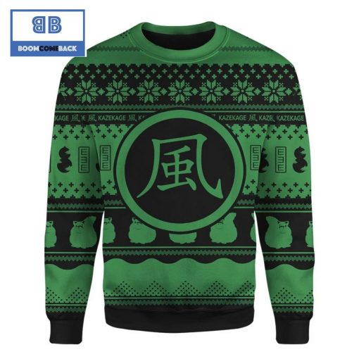 Kazekage Naruto Anime Custom Imitation Knitted Ugly Christmas Sweater