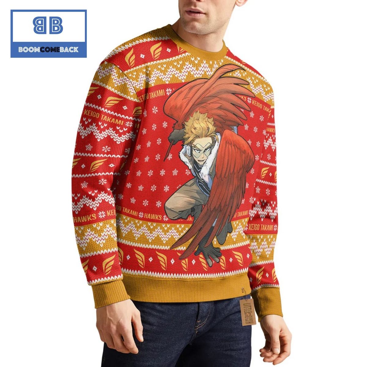 Keigo Takami My Hero Academia Anime Custom Hawks Knitted 3D Sweater