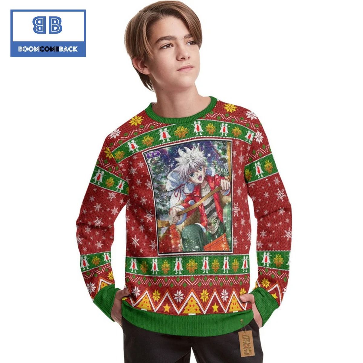 Killua Zoldyck Hunter x Hunter Anime Christmas Custom Knitted 3D Sweater