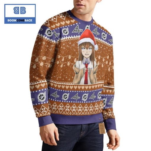 Kurisu Makise Steins Gate Anime Christmas Custom Knitted 3D Sweater