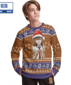 kurisu makise steins gate anime christmas custom knitted 3d sweater 2 ZN2kL