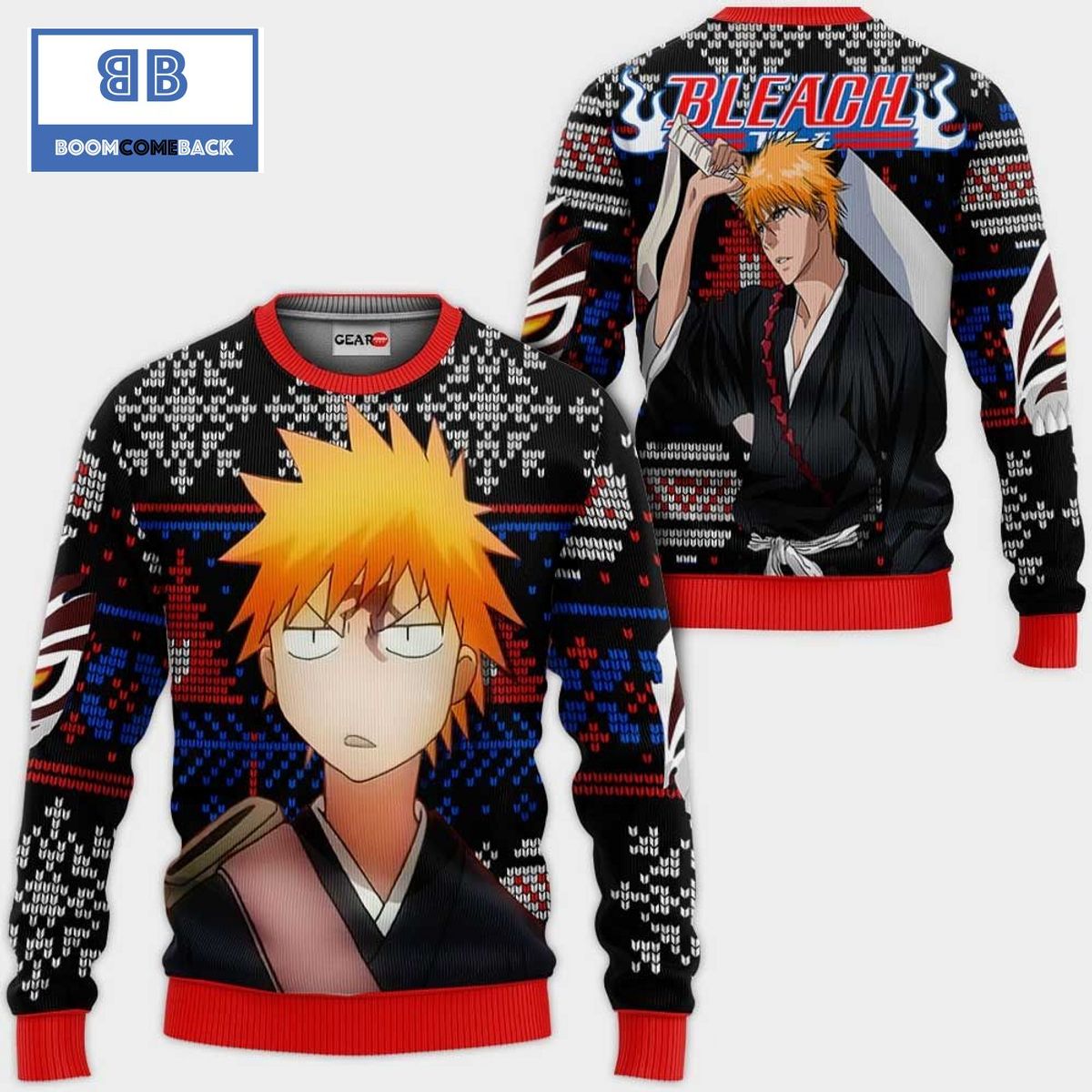 Kurosaki Ichigo Bleach Anime Christmas 3D Sweater