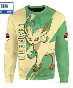 leafeon pokemon anime christmas 3d sweatshirt 2 TmKps