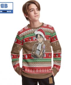 Levi Ackerman Attack On Titan Anime Christmas Custom Knitted 3D Sweater