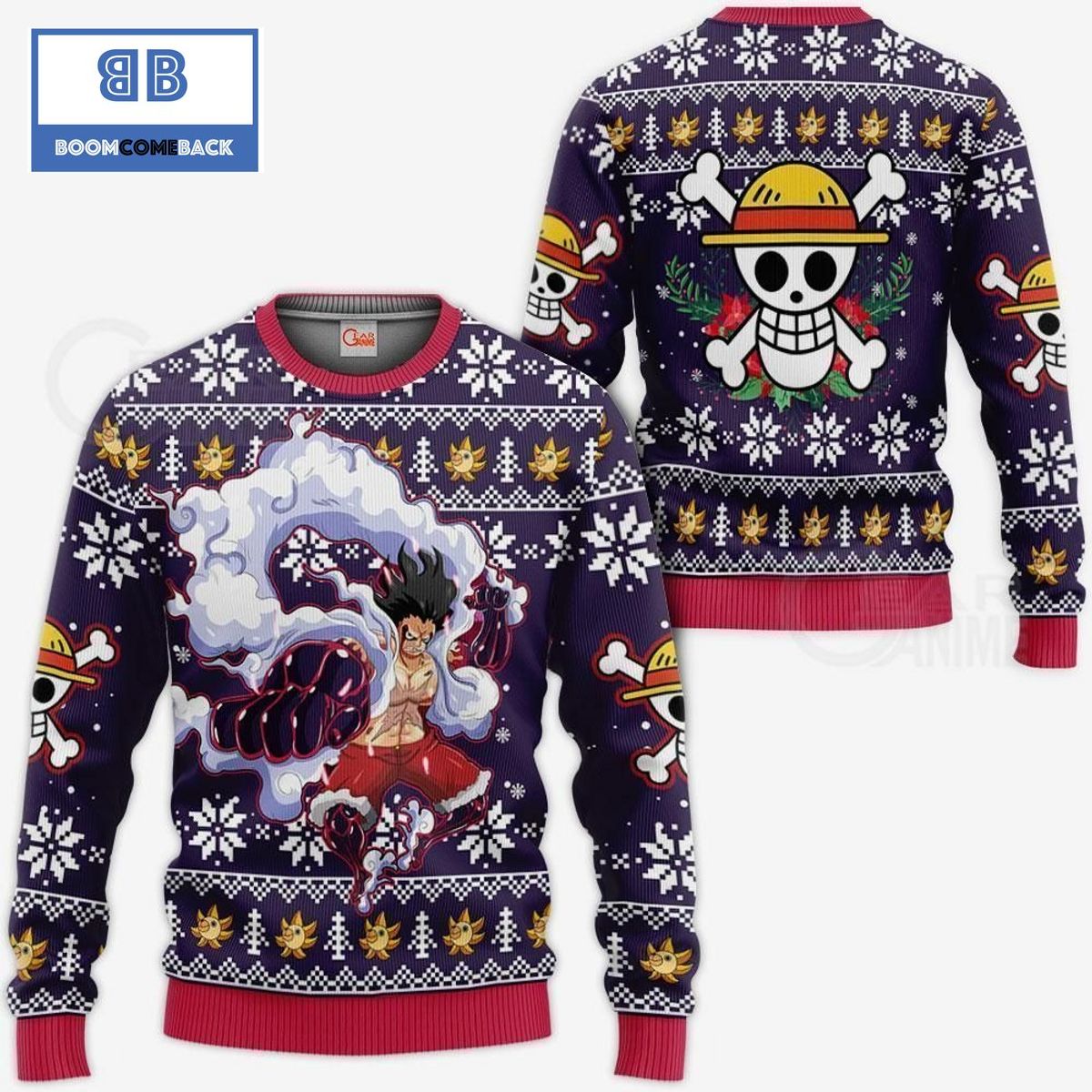 Luffy Gear 4 Snake Man One Piece Anime Christmas 3D Sweater